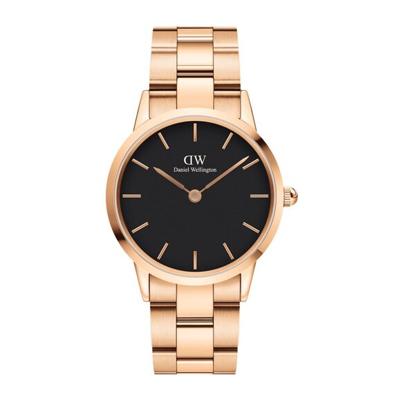 Daniel Wellington Iconic Link Watch Unisex Boyfriend Oversized Watch Rose Gold - Picture 1 of 15